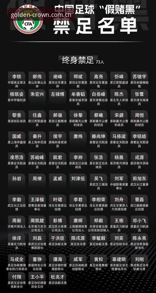 皇冠客户端下载必备 足协第三批禁足名单深度解读:在皇冠现金官网追踪中国足球整顿风暴的完整指南